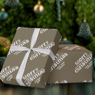 Christmas Holiday Personalised Modern Wrapping Paper
