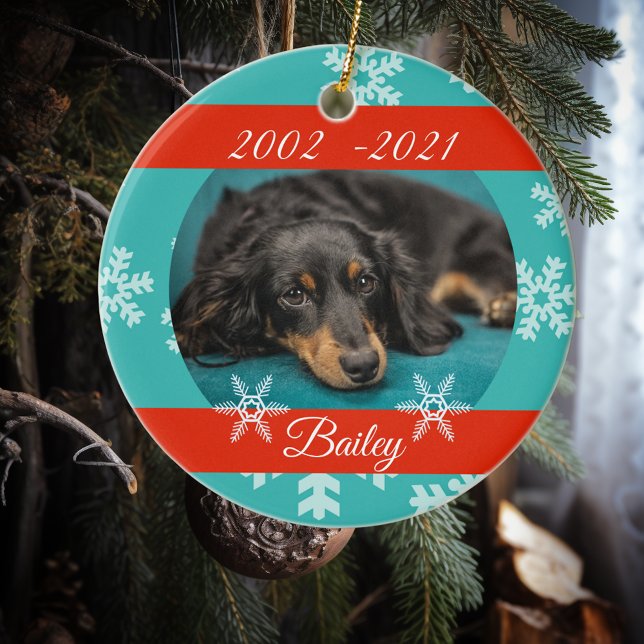 Christmas Holiday Pet Dog Cat Memorial Keepsake Ceramic Tree Decoration (Creator Uploaded)