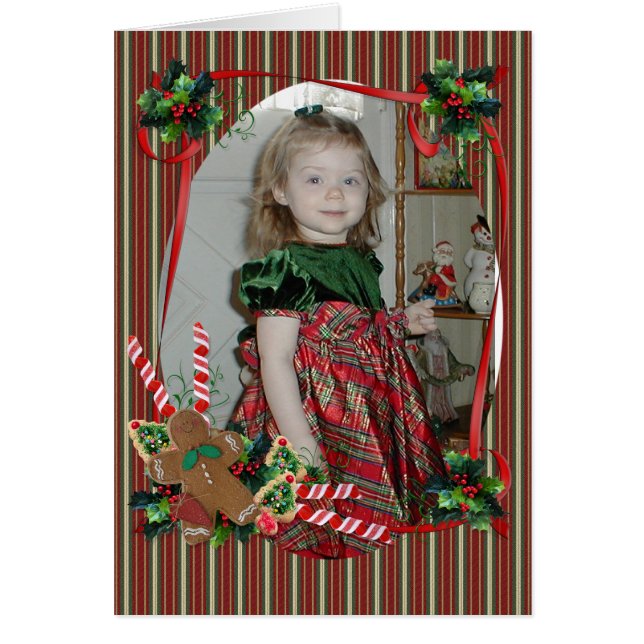 Christmas holiday photo card elegant (Front)