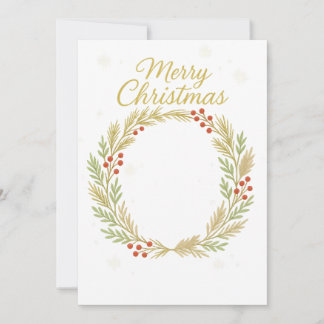 Christmas Holiday Photo Card Template – Golden Wre