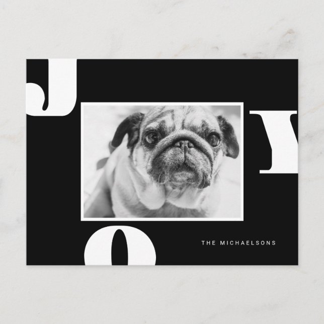 CHRISTMAS HOLIDAY PHOTO | Christmas Joy Postcard (Front)