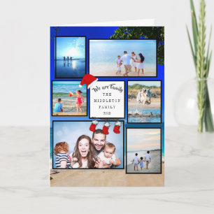 Christmas Holiday Photo Collage Beach Card