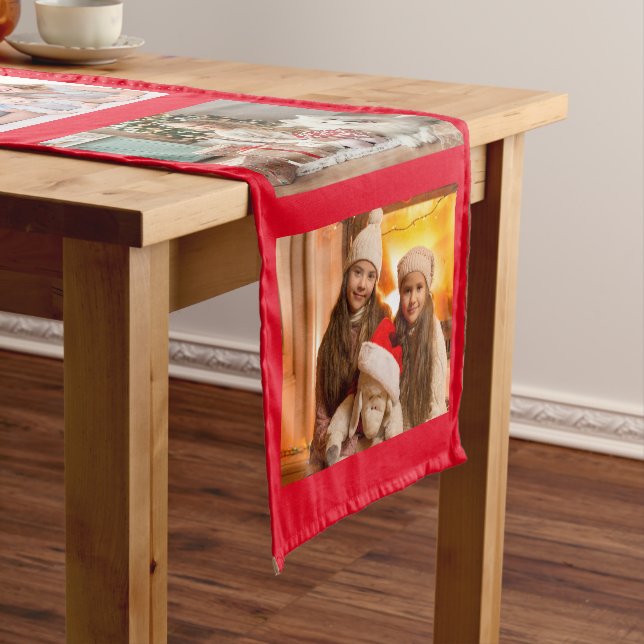 Christmas Holiday Photo Home Decor Keepsake Medium Medium Table Runner (In Situ)