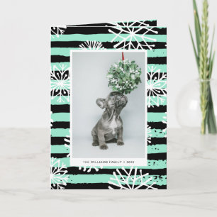CHRISTMAS HOLIDAY PHOTO   Mistletoe Puppy Kisses Card