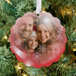 Christmas Holiday Photo Template Ornament Card