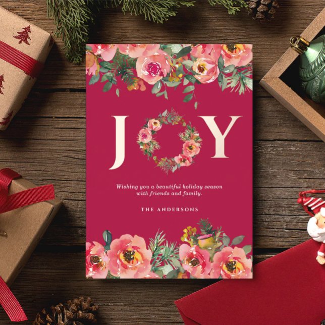 Christmas Holiday Pink Joy Wreath Botanical  (Creator Uploaded)