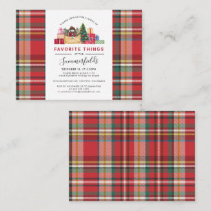 Christmas Holiday Plaid Rustic Favourite Things Card