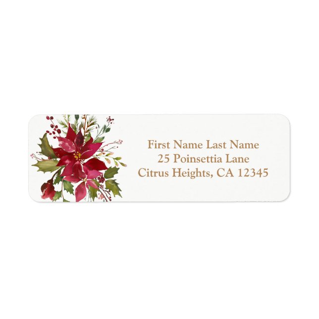 Christmas Holiday Poinsettia Flower Floral Winter (Front)