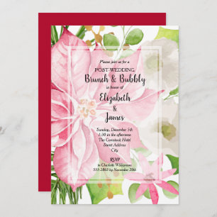 Christmas Holiday Post-Wedding Brunch Invitation