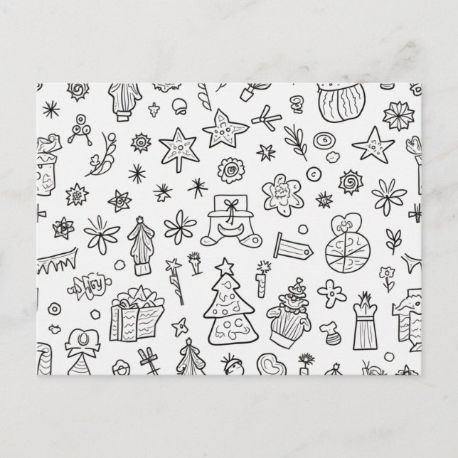 Christmas  holiday postcard (Front)