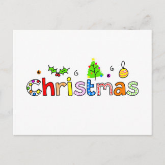 christmas holiday postcard