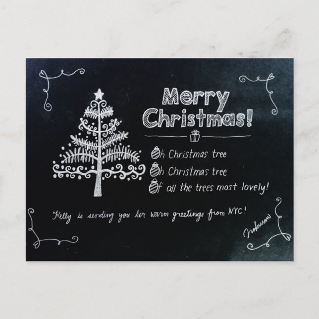 Christmas holiday postcard from NYC (Front)