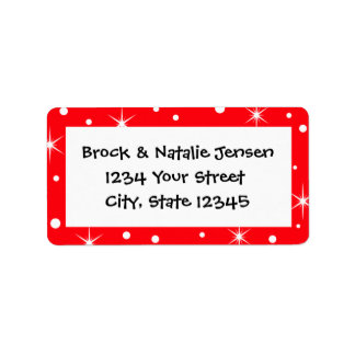 Christmas Holiday Pre-printed Address Label