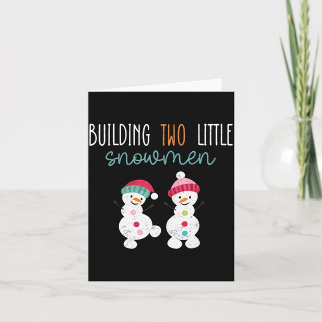 Christmas Holiday Pregnancy Announcement For Twin  (Front)