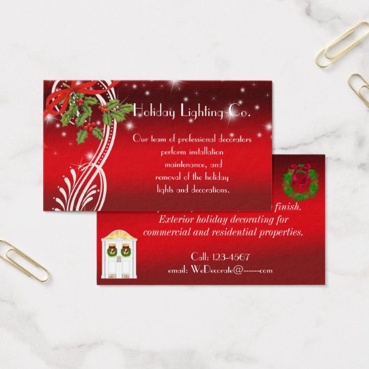 Christmas Holiday, Professional Business Card