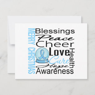 Christmas Holiday Prostate Cancer Collage Card