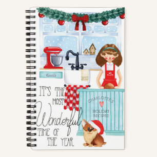 Christmas Holiday Recipe Book Cookbook Custom Name