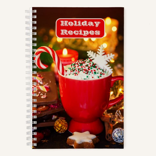 Christmas Holiday Recipe  Notebook (Front)