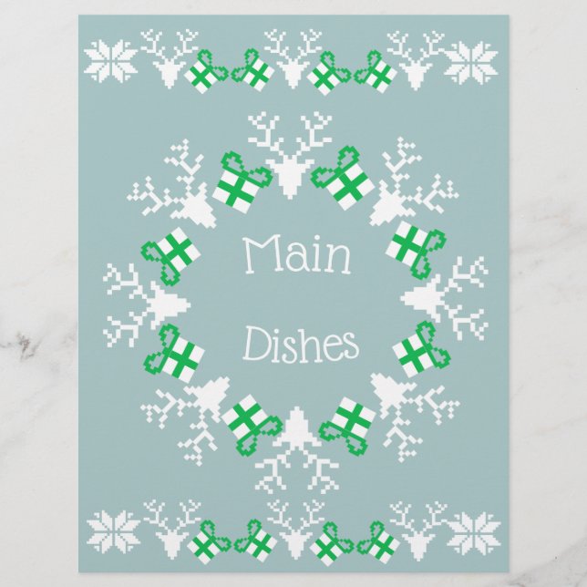 Christmas Holiday Recipe Paper (Front)