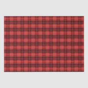 Christmas Holiday Red and Black Plaid Tissue Paper
