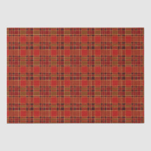 Christmas Holiday Red and Gold Plaid Tissue Paper