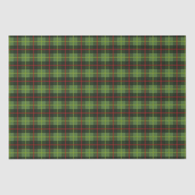 Christmas Holiday Red and Green Plaid Tissue Paper (Front)