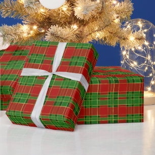 Christmas Holiday Red, Green and Gold Wrapping Paper