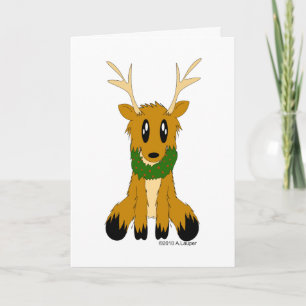 Christmas Holiday Reindeer Greeting Card