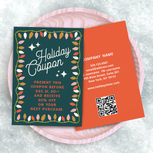 Christmas / Holiday Retro Store Coupon Promotional