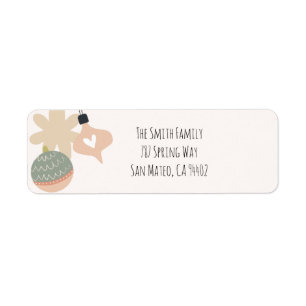 Christmas Holiday Return Address Label