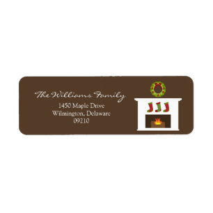 Christmas Holiday Return Address Labels