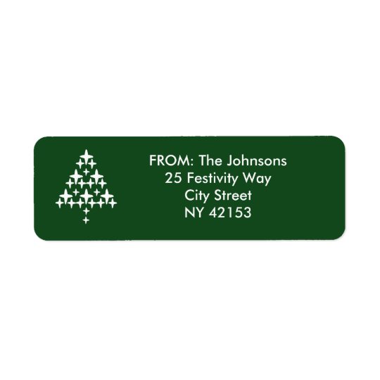 Christmas Holiday Return Address Labels - Green