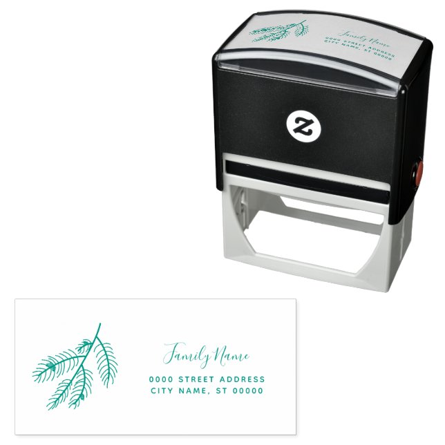 Christmas Holiday Return Address Self-inking Stamp (In Situ)