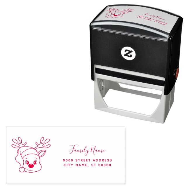 Christmas Holiday Return Address Self-inking Stamp (In Situ)