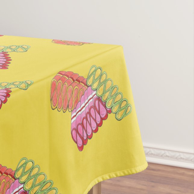 Christmas Holiday Ribbon Candy Xmas Foodie Print Tablecloth (In Situ)