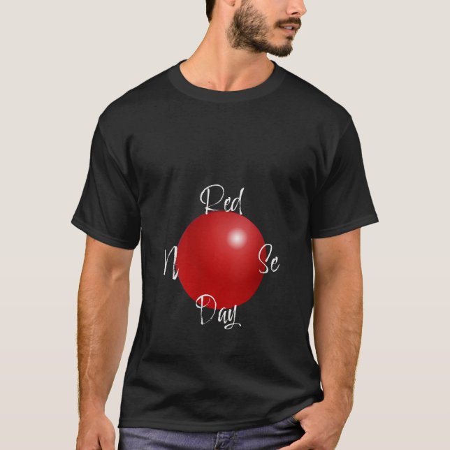 Christmas Holiday Rudolf Reindeer Red Nose Hunting T-Shirt (Front)