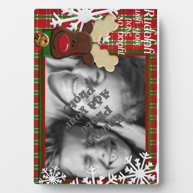 Christmas Holiday Rudolph Photo Frame Gift (Front)