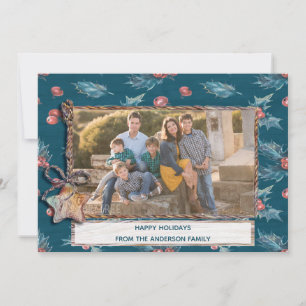 Christmas Holiday Rustic Star Berry Family Photo