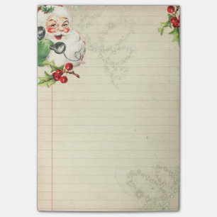 Christmas Holiday Santa Post-It Note Paper Pad