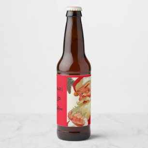 Christmas holiday santas little helper homebrew beer bottle label