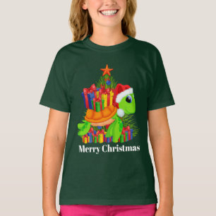 Christmas Holiday sea turtle add message T-Shirt