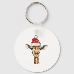 Christmas Holiday Season Xmas Giraffe Key Ring