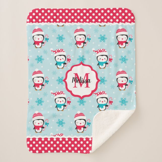 Christmas Holiday Sherpa Blanket (Front)