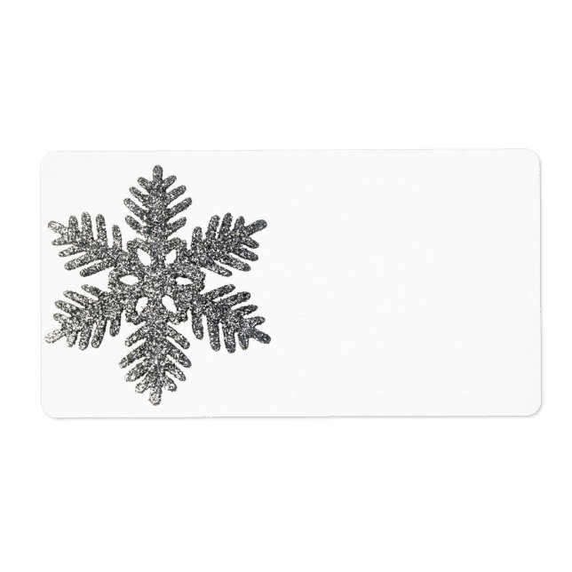 Christmas Holiday Silver Snowflake Star Design (Front)
