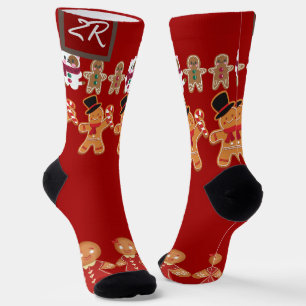 Christmas holiday simple elegant gifts MONOGRAM Socks
