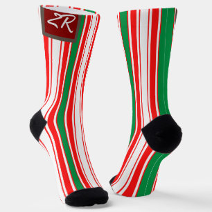 Christmas holiday simple elegant gifts MONOGRAM Socks