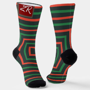 Christmas holiday simple elegant gifts MONOGRAM Socks