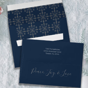 Christmas Holiday Simple Elegant Snowflake Envelope