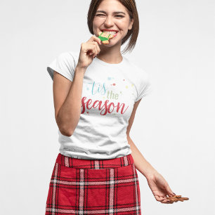 Christmas Holiday Simple Festive Tis the Season T-Shirt