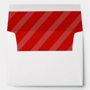 Christmas Holiday Simple Red Whimsical Striped Envelope